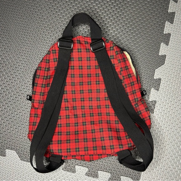 JanSport Red and Black Plaid Mini Backpack - Picture 6 of 9